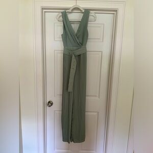 Mint Green Pleated Jumpsuit